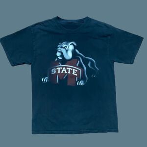 NCAA Mississippi State Bulldogs MSU Shadow Black T-Shirt Men's Size Medium